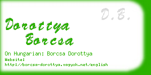 dorottya borcsa business card